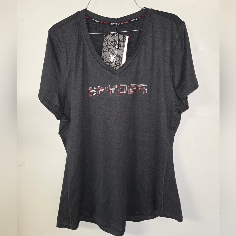 Spyder Women's Charcoal Short Sleeve Tee
